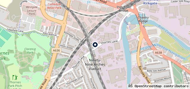 Map showing the location of Thornes Lane Garage Ltd