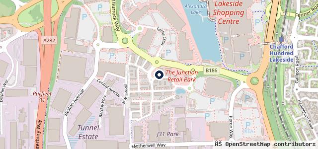 Map showing the location of Tony Le Voi Vauxhall Lakeside