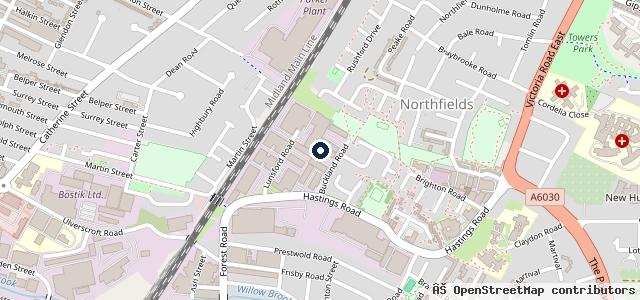 Map showing the location of UK Tyres