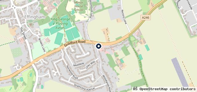 Map showing the location of T W White & Sons - Bookham