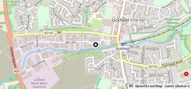 Map showing the location of Uckfield Motor Services