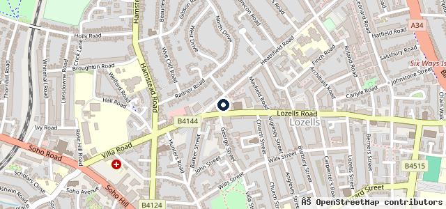 Map showing the location of Villa Cross Garage 25 Ltd
