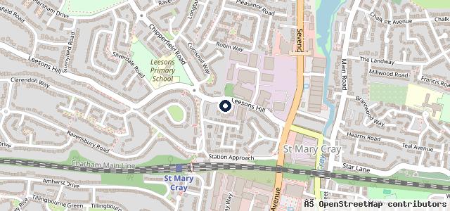 Map showing the location of T W White & Sons - Orpington