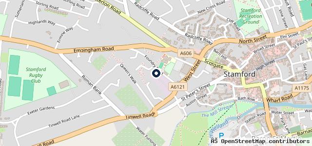 Map showing the location of West Street Garage