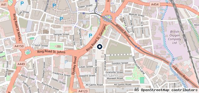Map showing the location of Wolverhampton Audi