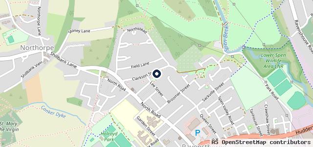 Map showing the location of Dewsbury Body Services