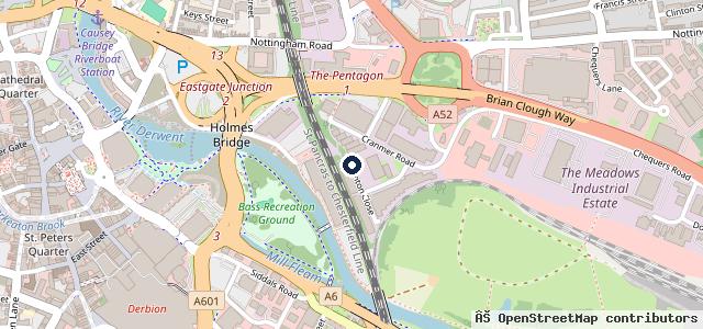 Map showing the location of Car Cosmetics Derby Ltd