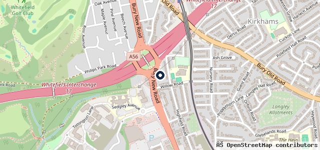 Map showing the location of TrustFord MSV Fleet Centre, Prestwich