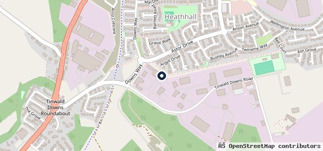 Map showing the location of Akers Garage