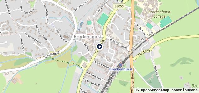 Map showing the location of Meadens Škoda Brockenhurst