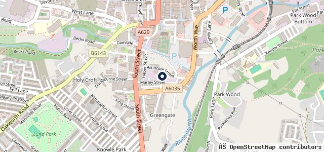 Map showing the location of Alkincote Street