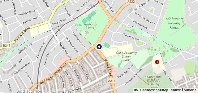 Map showing the location of Ashburton Service Centre