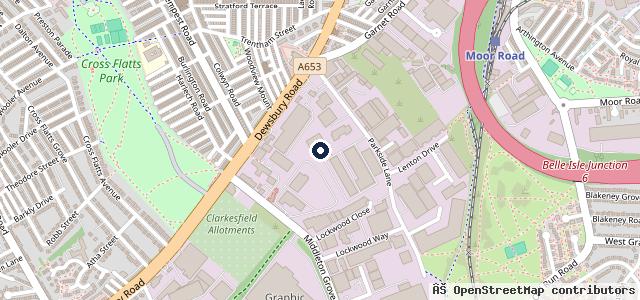 Map showing the location of Parkside Garage Leeds Ltd