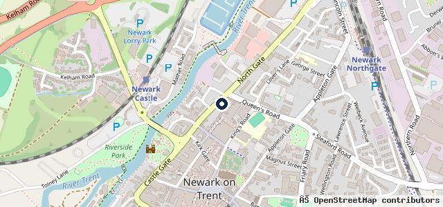Map showing the location of Tyre Emergency - Mobile Tyre Fitting Newark