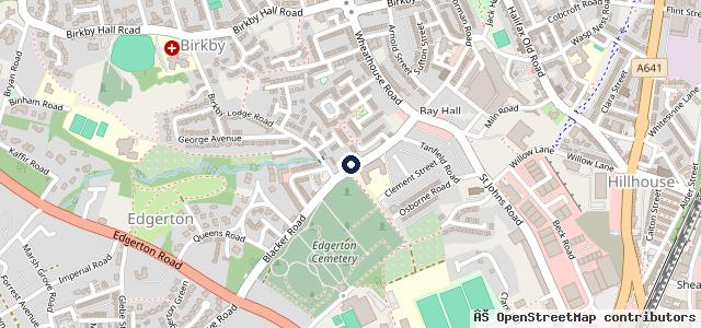Map showing the location of Blacker Road Garage