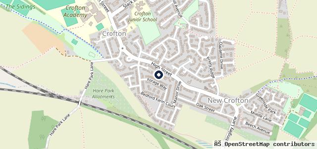 Map showing the location of Crofton Garage