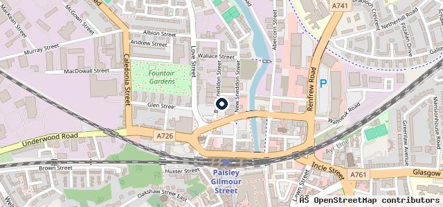 Map showing the location of Greenlaw Garage