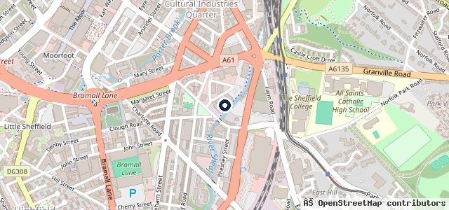 Map showing the location of Sheaf Gardens