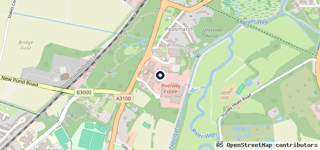 Map showing the location of Guildford Harley-Davidson