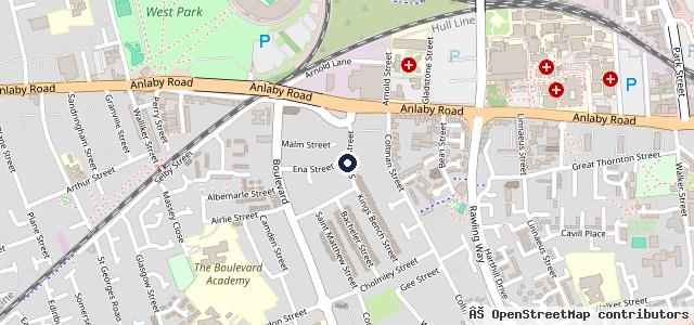 Map showing the location of H H Young & Sons