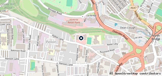 Map showing the location of Halfords - Halifax