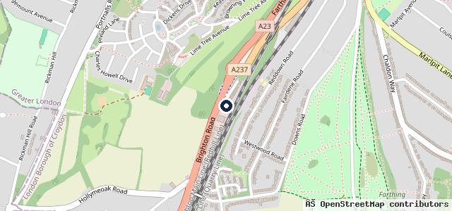 Map showing the location of Southeast Motors Land Rover