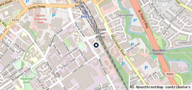Map showing the location of Hatfield Garage
