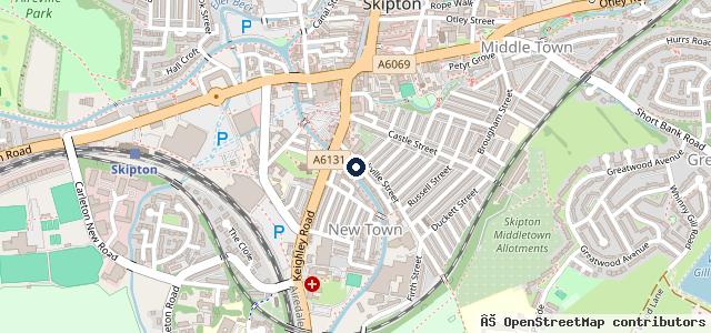 Map showing the location of HiQ Tyres & Autocare Skipton