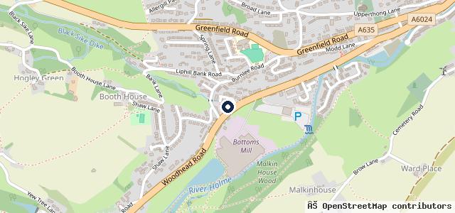 Map showing the location of Holmfirth Coachworks