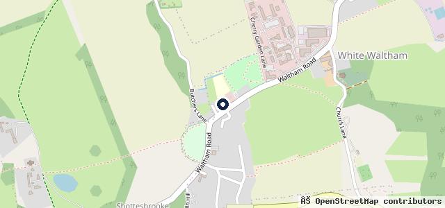 Map showing the location of White Waltham Garage