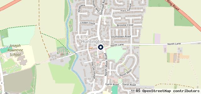 Map showing the location of Huntington Service Station