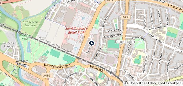 Map showing the location of Motus Commercials Gloucester - DAF