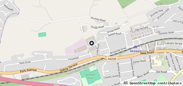 Map showing the location of J&J Motors Suzuki Skewen Swansea