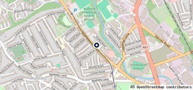 Map showing the location of JCT600 SEAT Sheffield