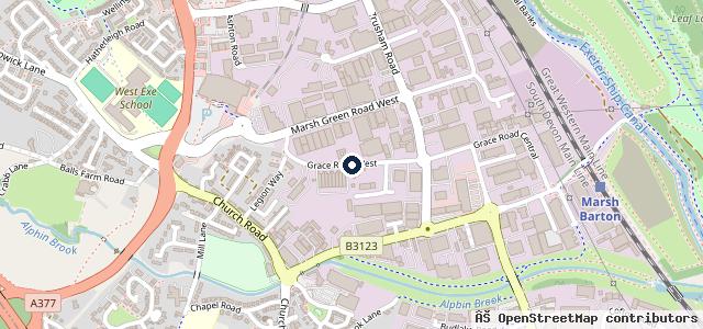 Map showing the location of South West Nissan Exeter