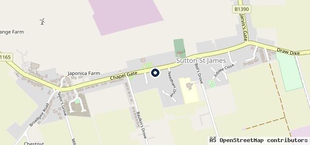 Map showing the location of J E Garner