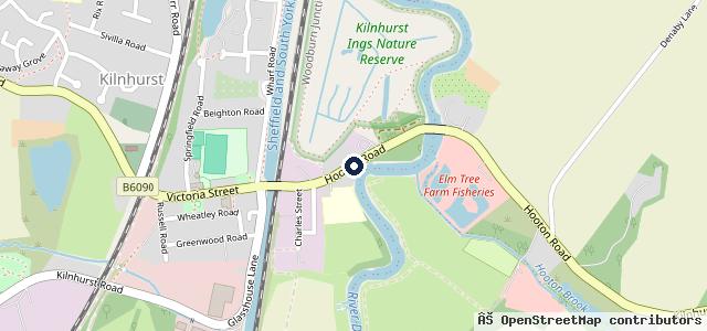 Map showing the location of Kilnhurst Tyres, Exhausts & MOTs Ltd