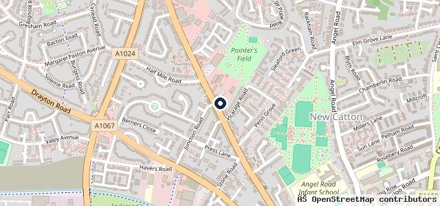 Map showing the location of Kirby’s Auto Centre