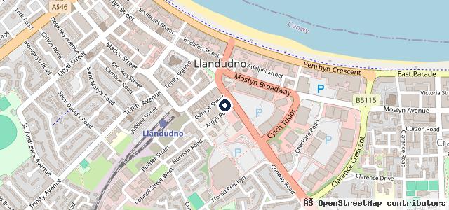Map showing the location of Kwik Fit Plus - Llandudno