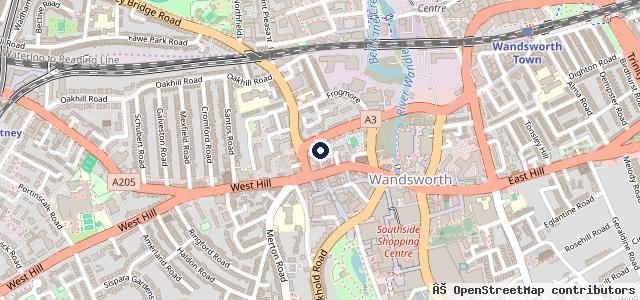 Map showing the location of Kwik Fit Plus - London - Wandsworth