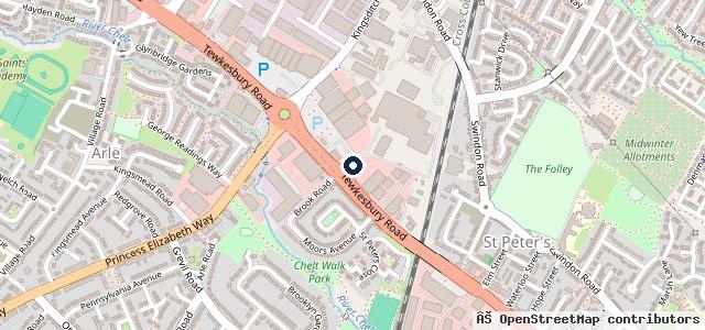Map showing the location of Lexus Cheltenham