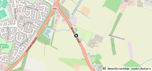 Map showing the location of Listers Volkswagen Evesham