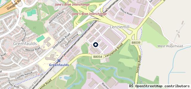 Map showing the location of Lenziemill Mot Centre Ltd