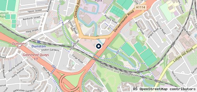 Map showing the location of Lookers Ford Gateshead Service Centre