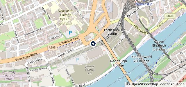 Map showing the location of Lookers Škoda Newcastle