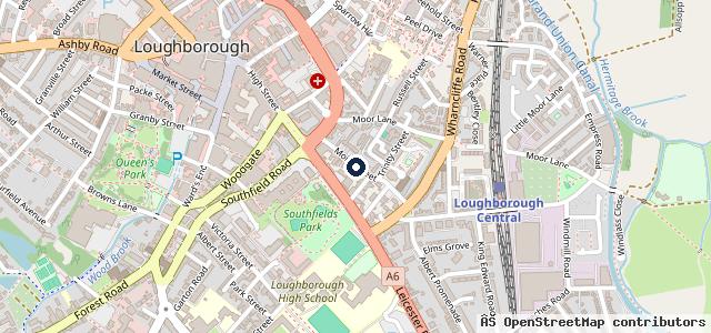 Map showing the location of Loughborough Мot & Service Centre Ltd