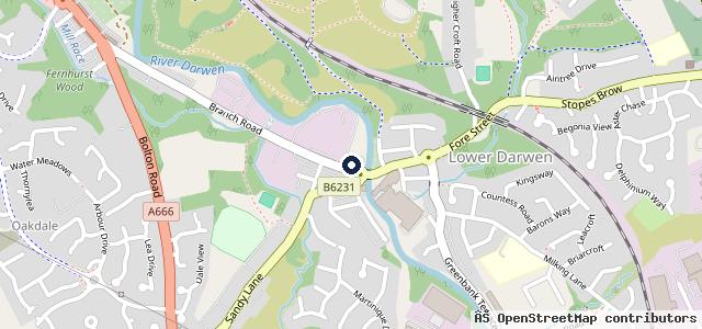 Map showing the location of M & R Services