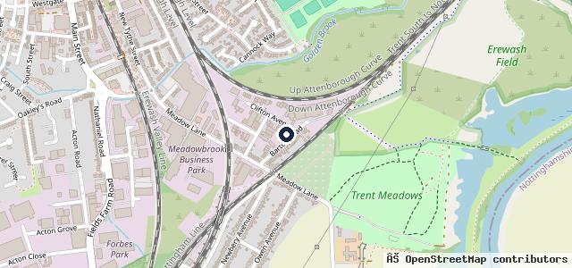 Map showing the location of Marshall Garage