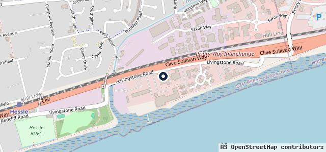 Map showing the location of Drive Hyundai Hull