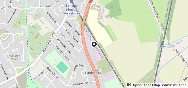 Map showing the location of Bentley MOT & Service Centre